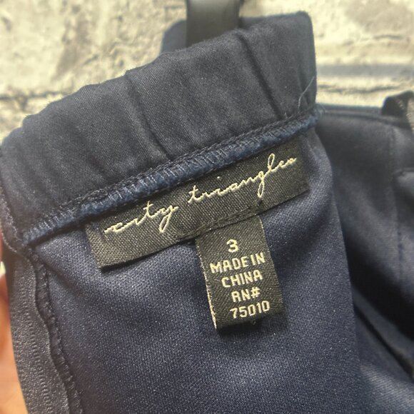 EUC City Triangles Navy Blue Mini Dress w/Tie Size 3 - Picture 12 of 14